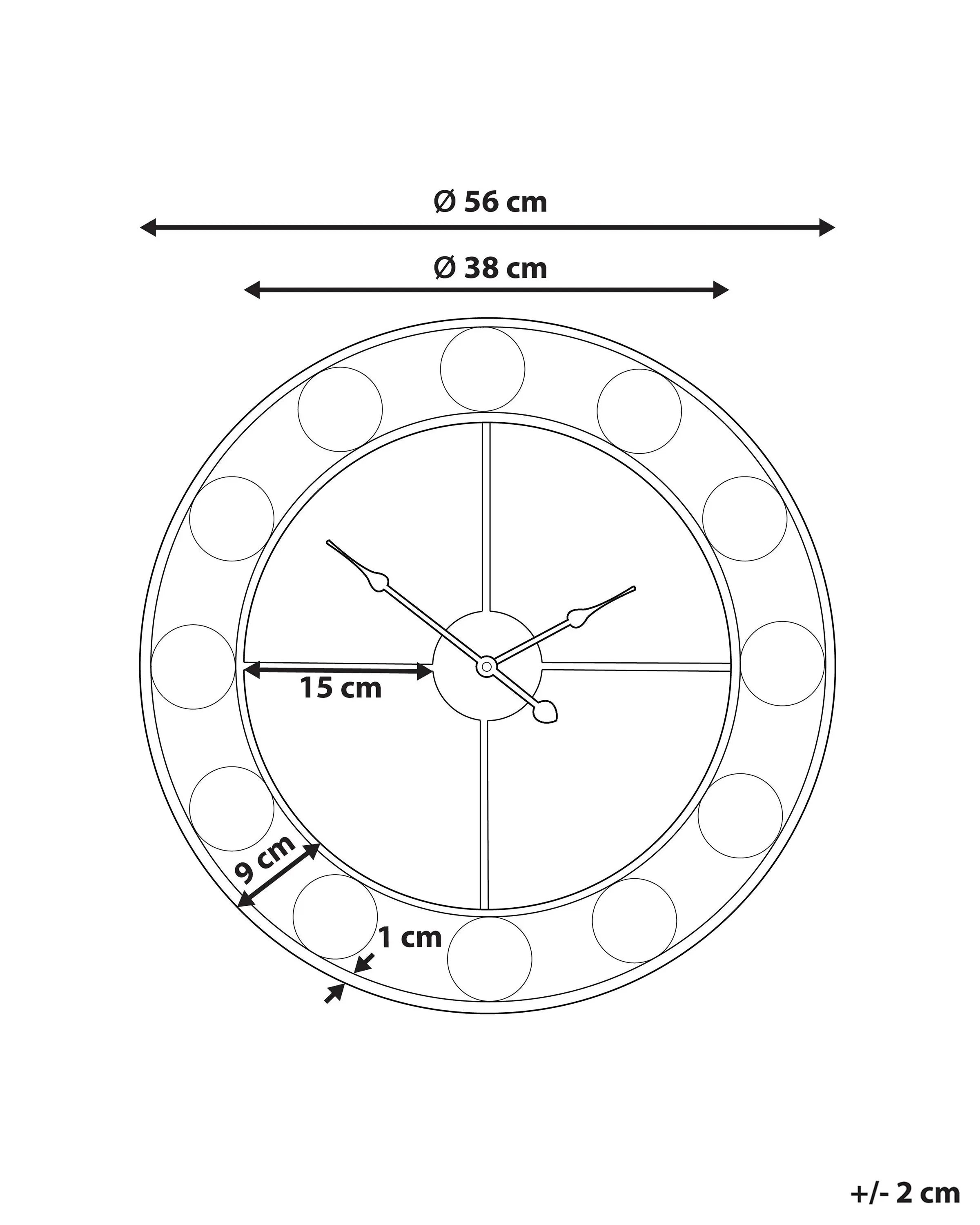 Orologio da parete 56 cm Metallo Multicolore