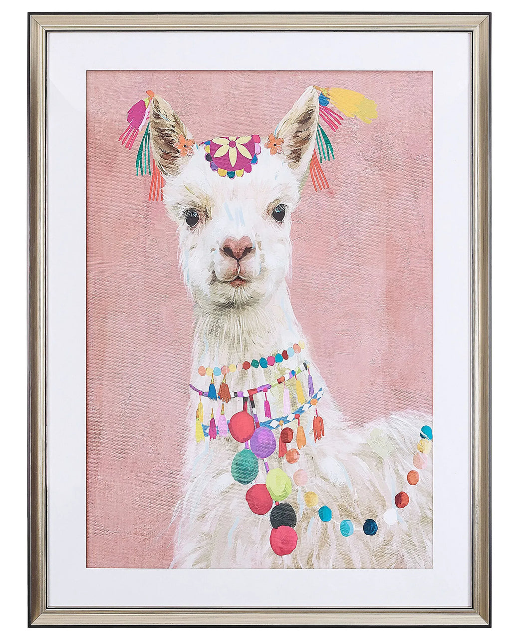 Stampa da parete Incorniciata  Motivo animale 60 x 80 cm Rosa