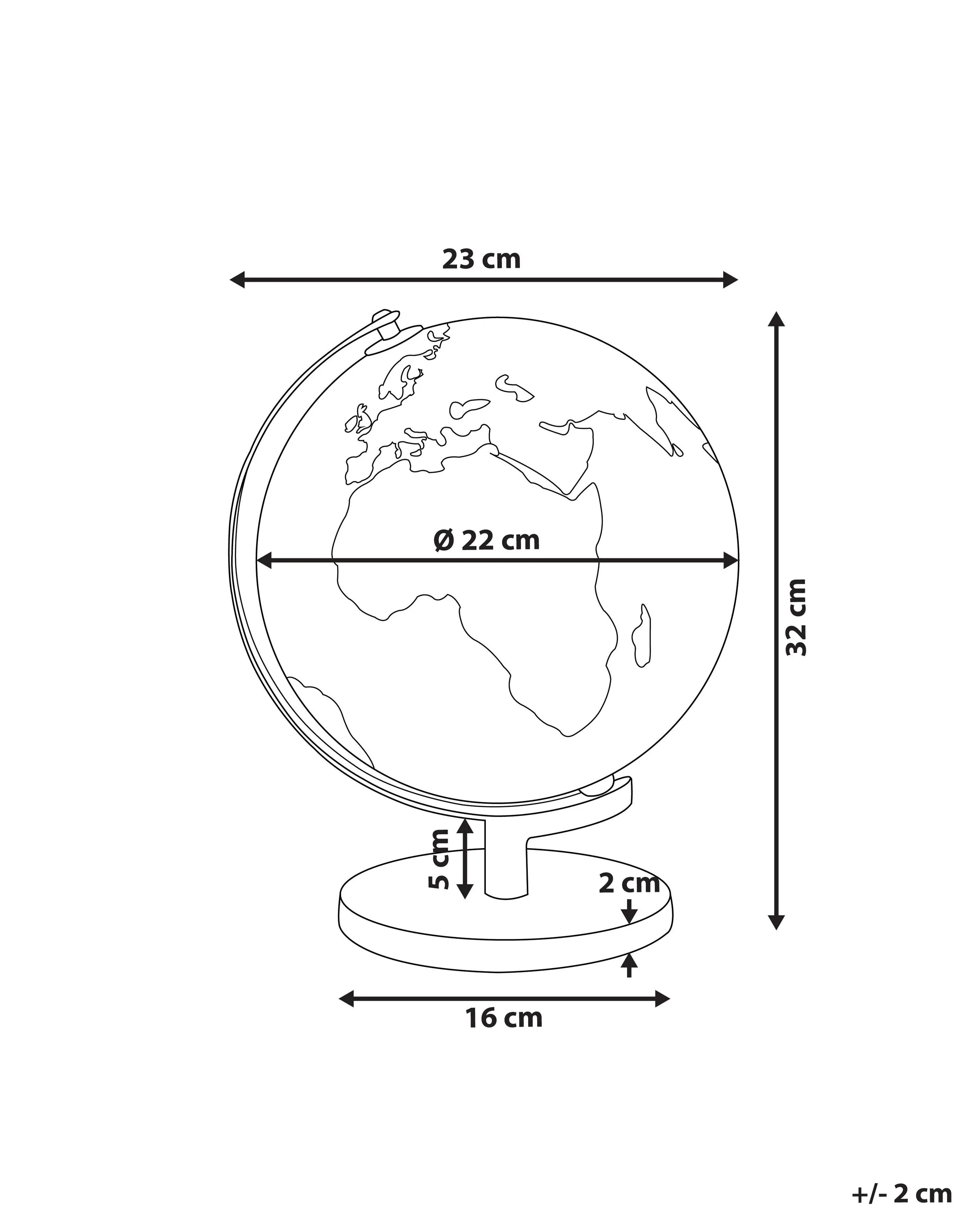 Mappemonde LED Noire 32 cm