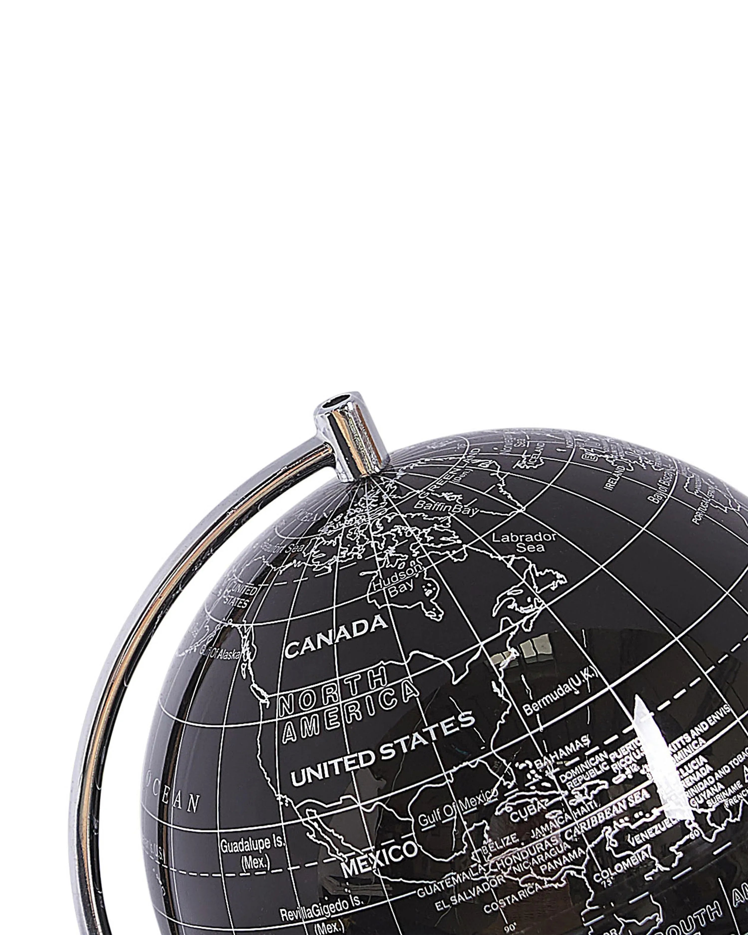 Mappamondo Nero 20 cm