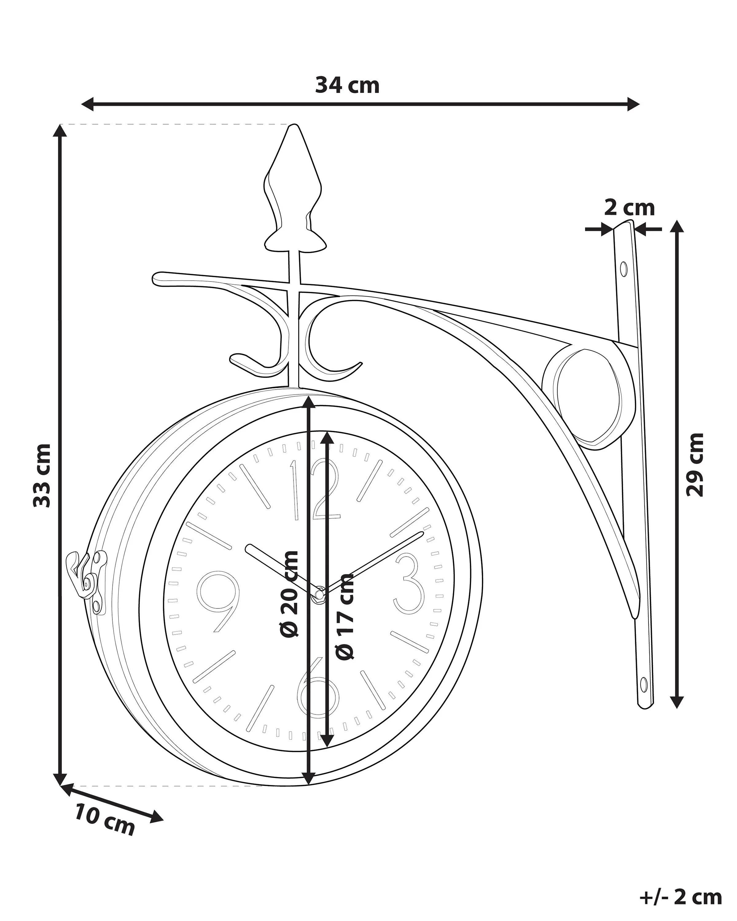 Horloge Murale 34 cm Métal Argent