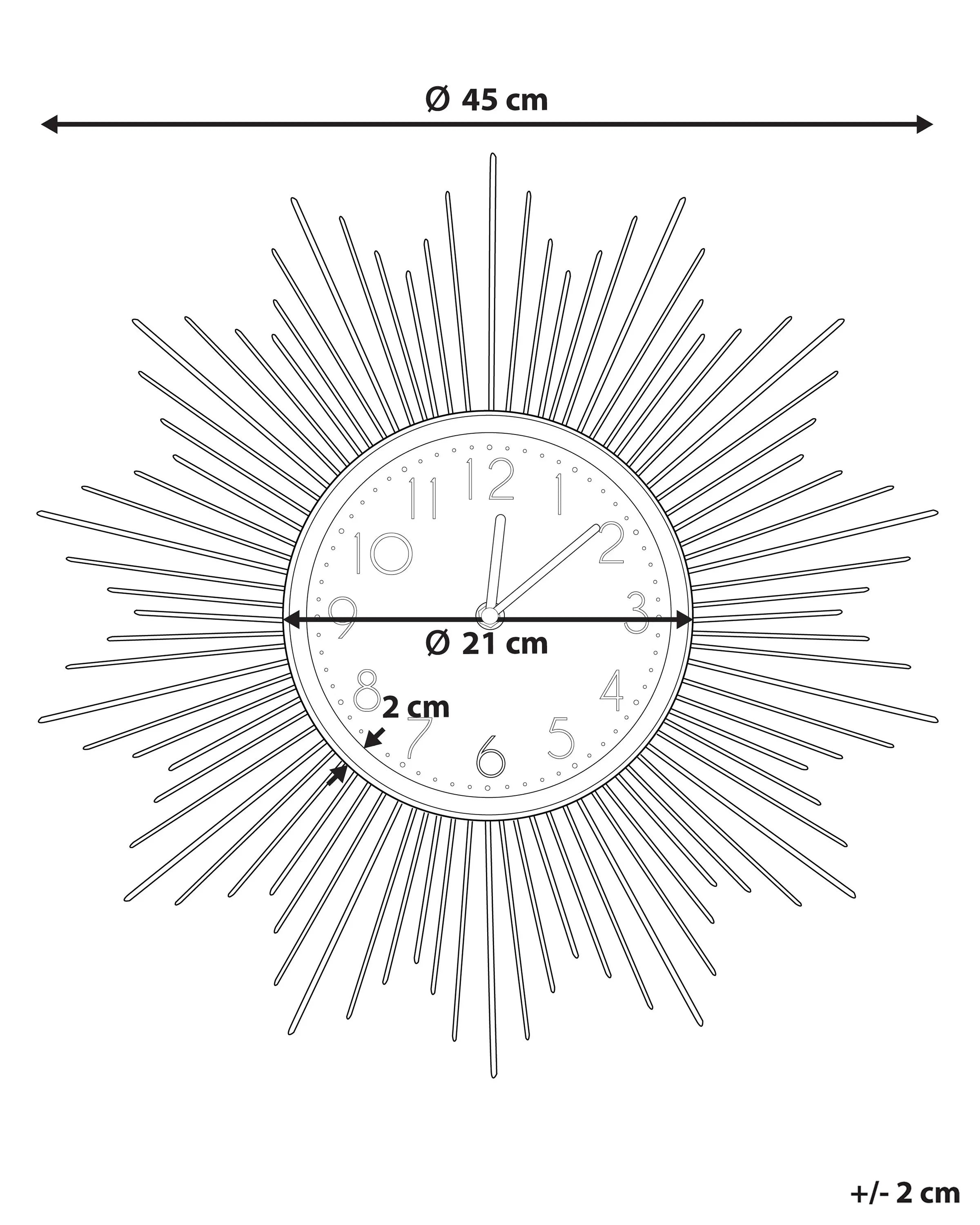 Orologio da parete 45 cm Metallo Oro