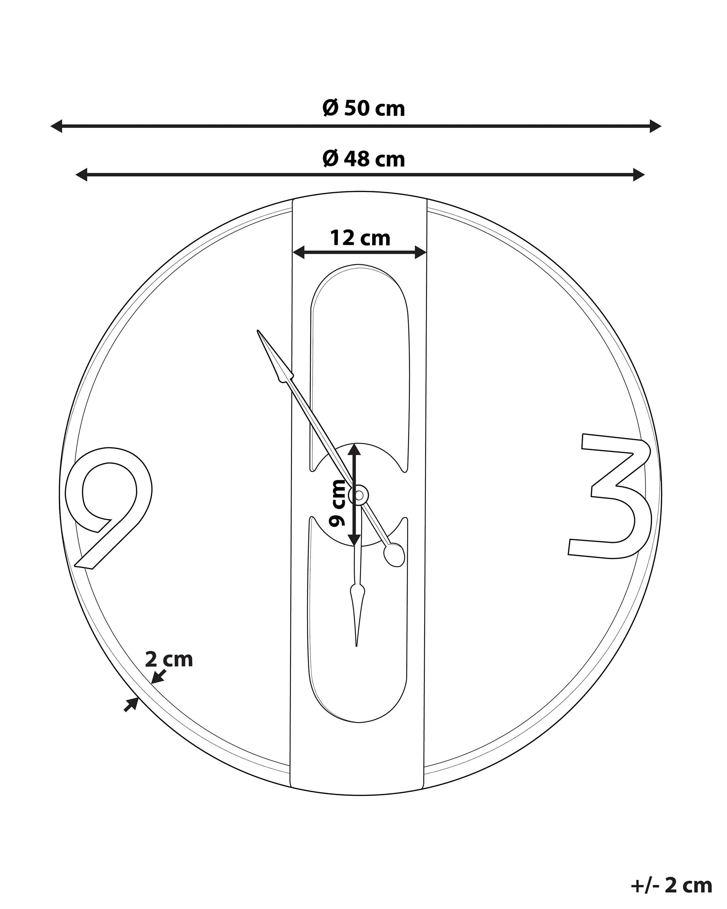 Orologio da parete 50 cm Marrone
