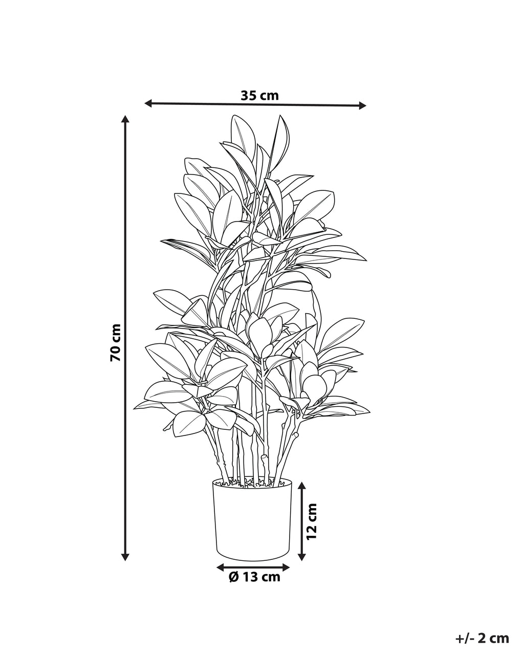 Plante artificielle 70 cm Vert