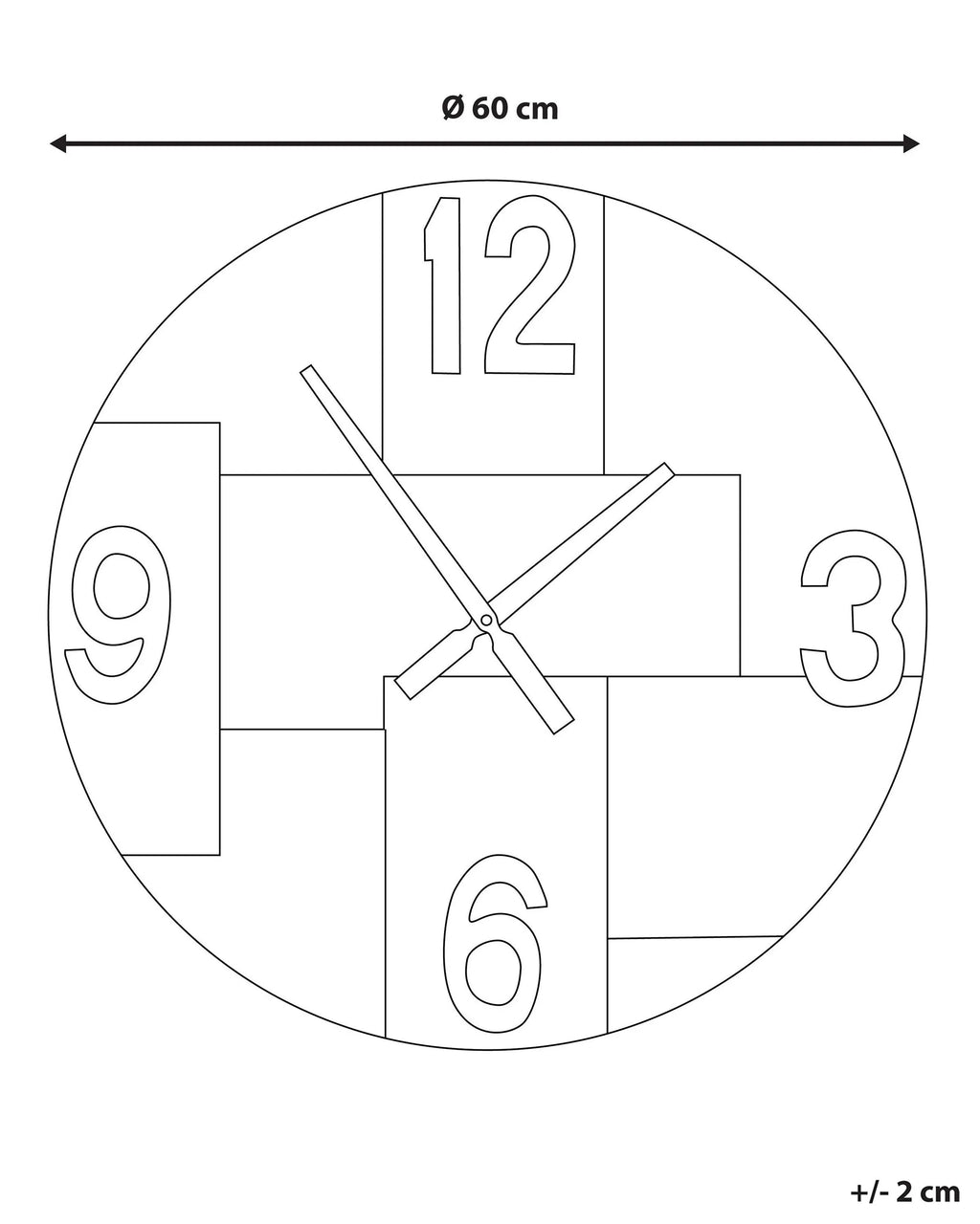 Horloge murale 60 cm Marron