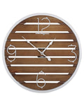 Orologio da parete  50 cm Legno di abete Marrone scuro