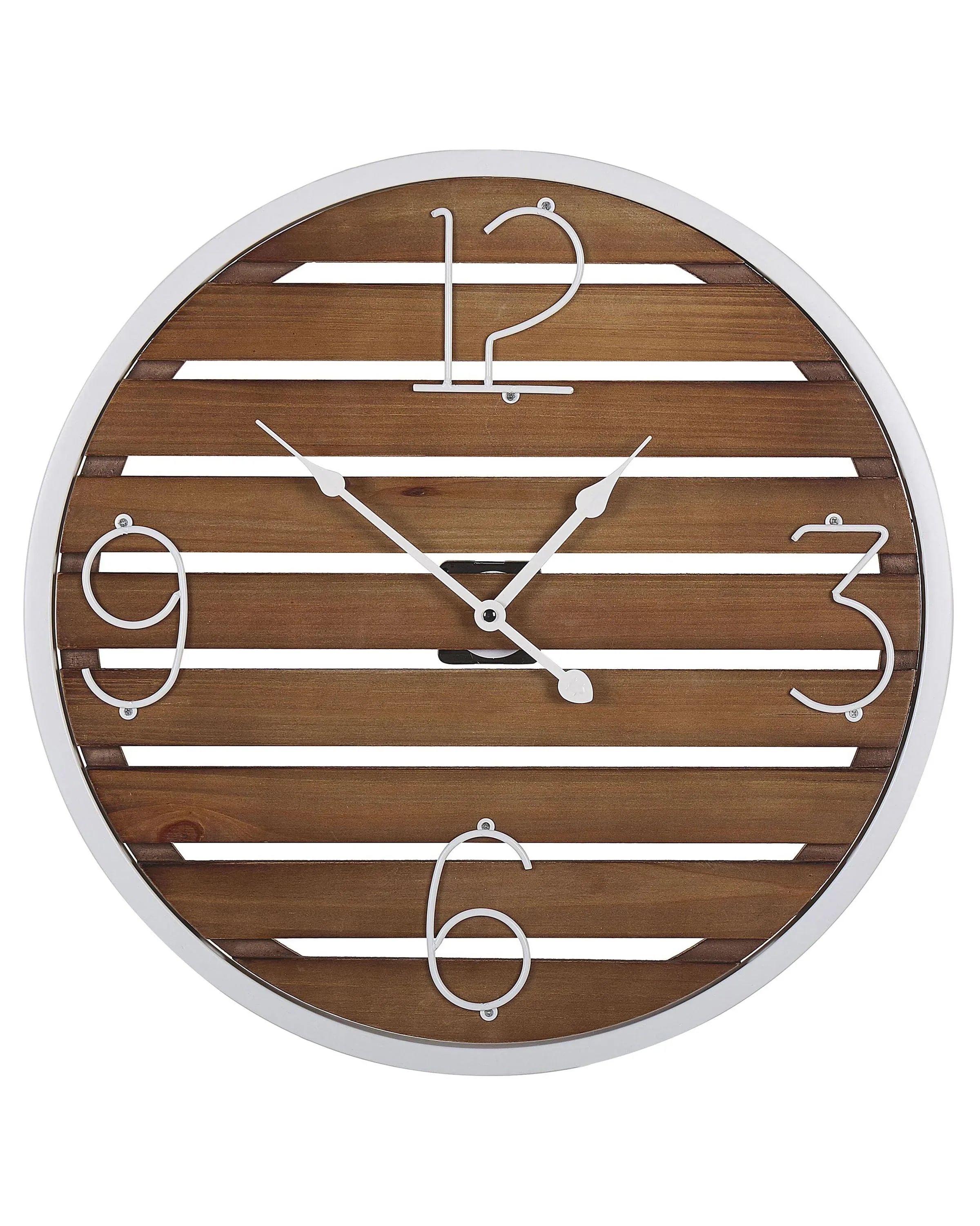 Orologio da parete  50 cm Legno di abete Marrone scuro