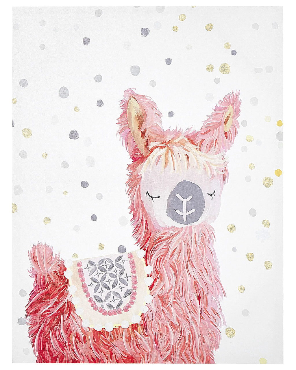 Stampa su tela  Motivo animale 60 x 80 cm Rosa