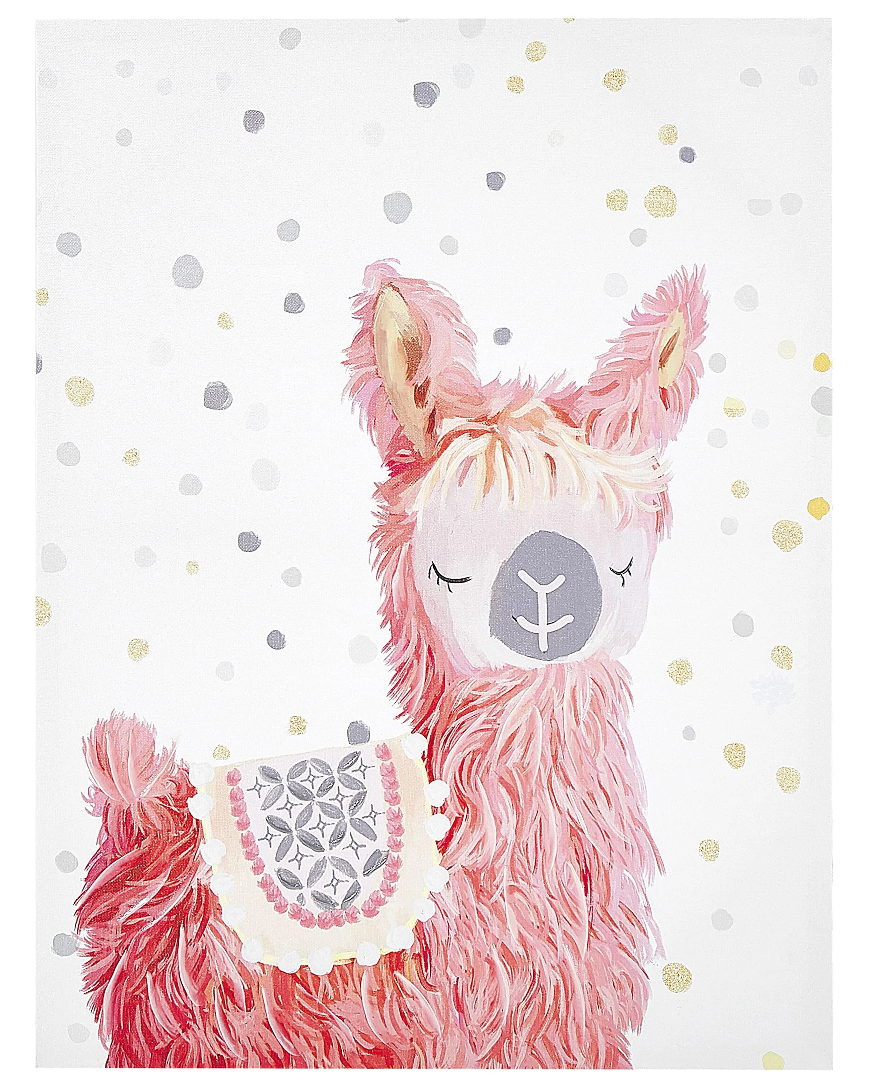Stampa su tela  Motivo animale 60 x 80 cm Rosa