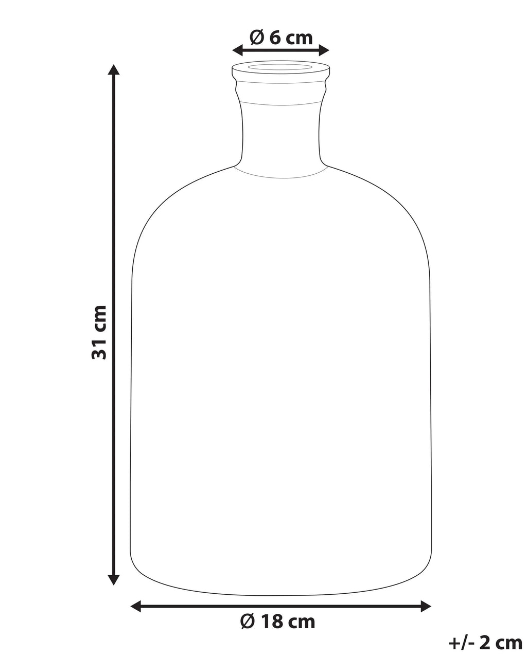 Vaso decorativo Vetro 31 cm Verde