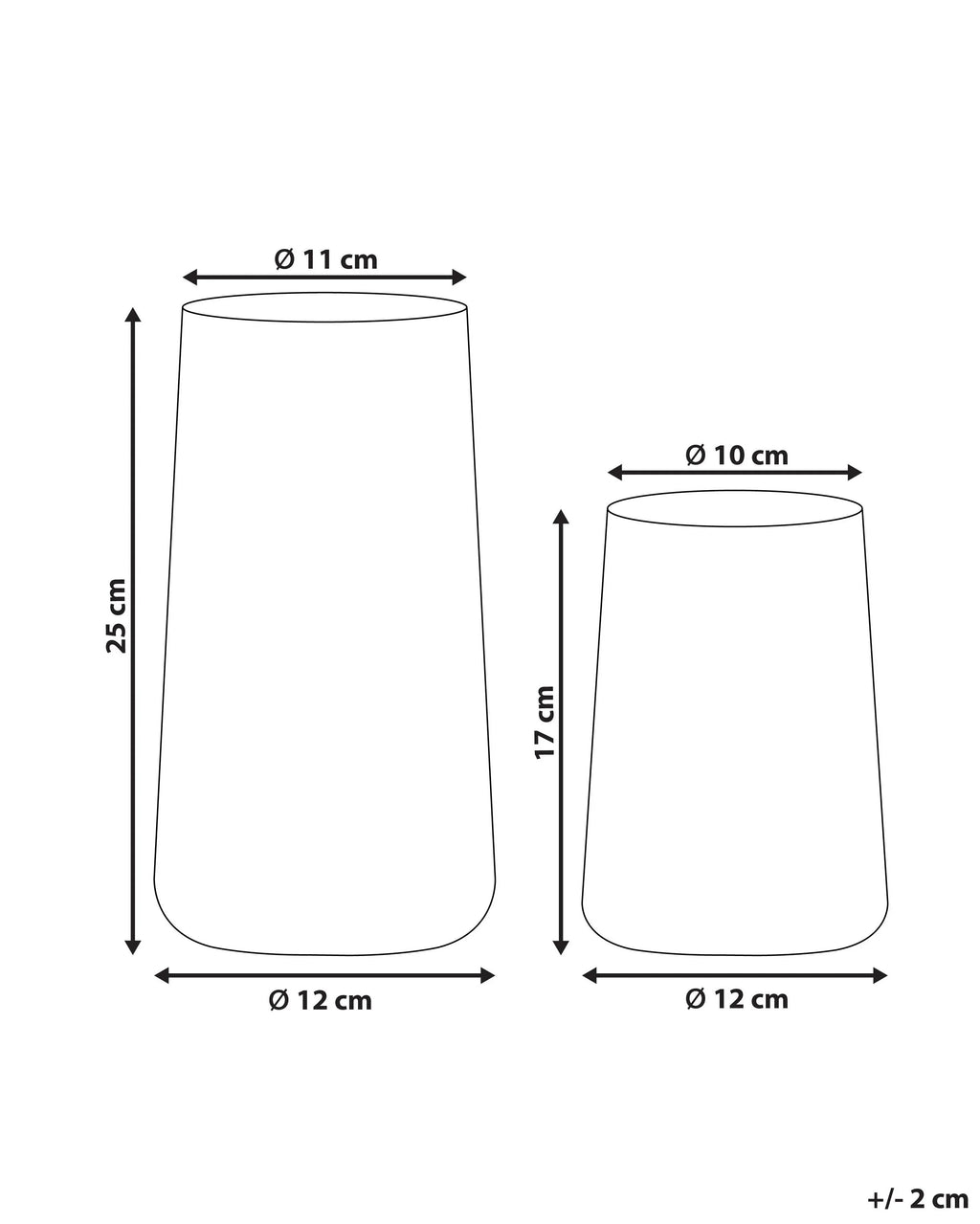 Vaso decorativo  Vetro 25/17 cm Trasparente