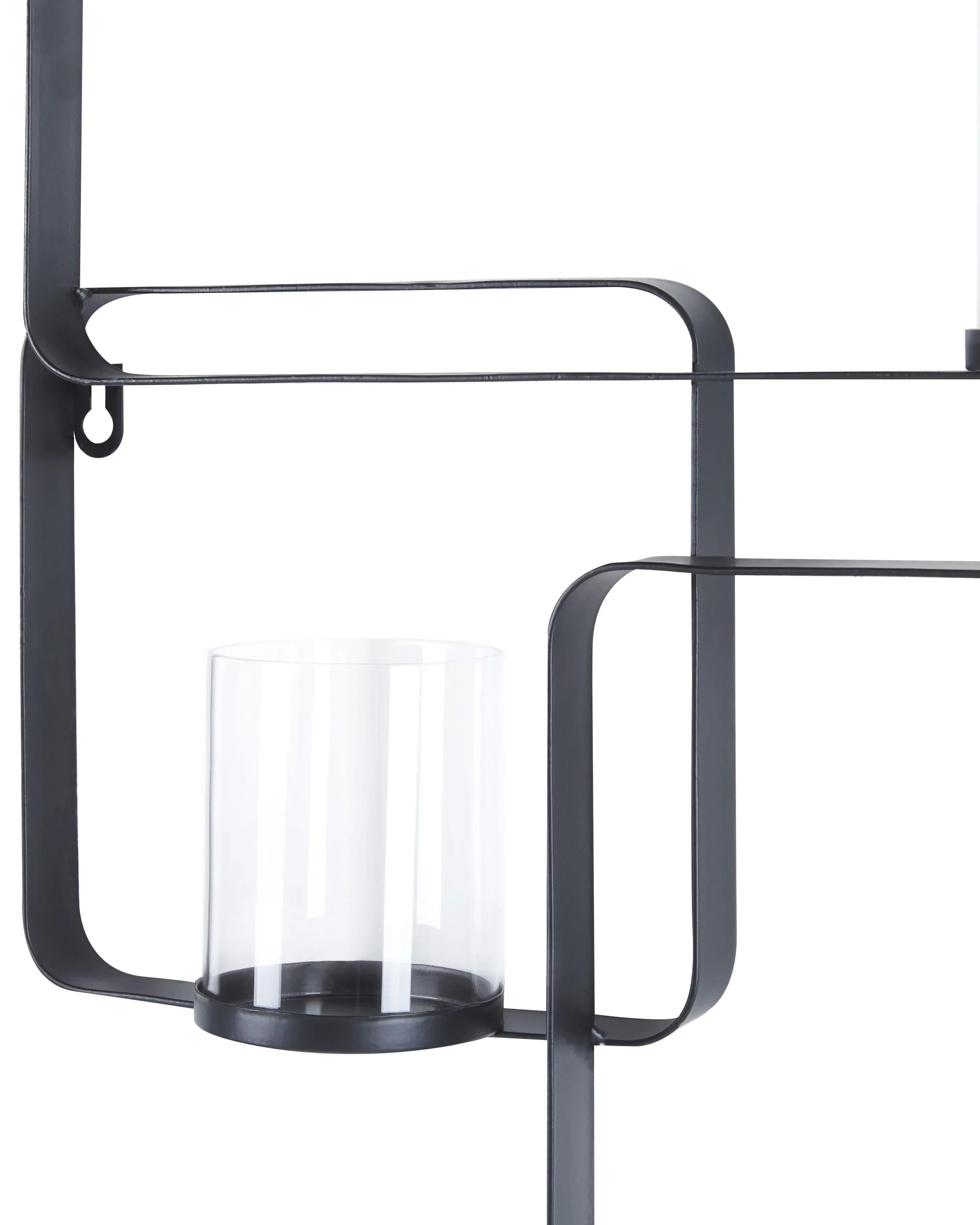 Portacandele da parete  Metallo 65 cm Nero