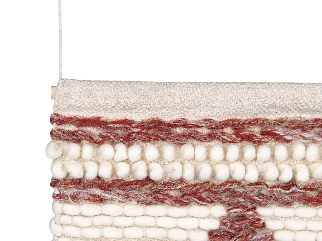 Décoration murale en tissu Laine 90 cm Rouge