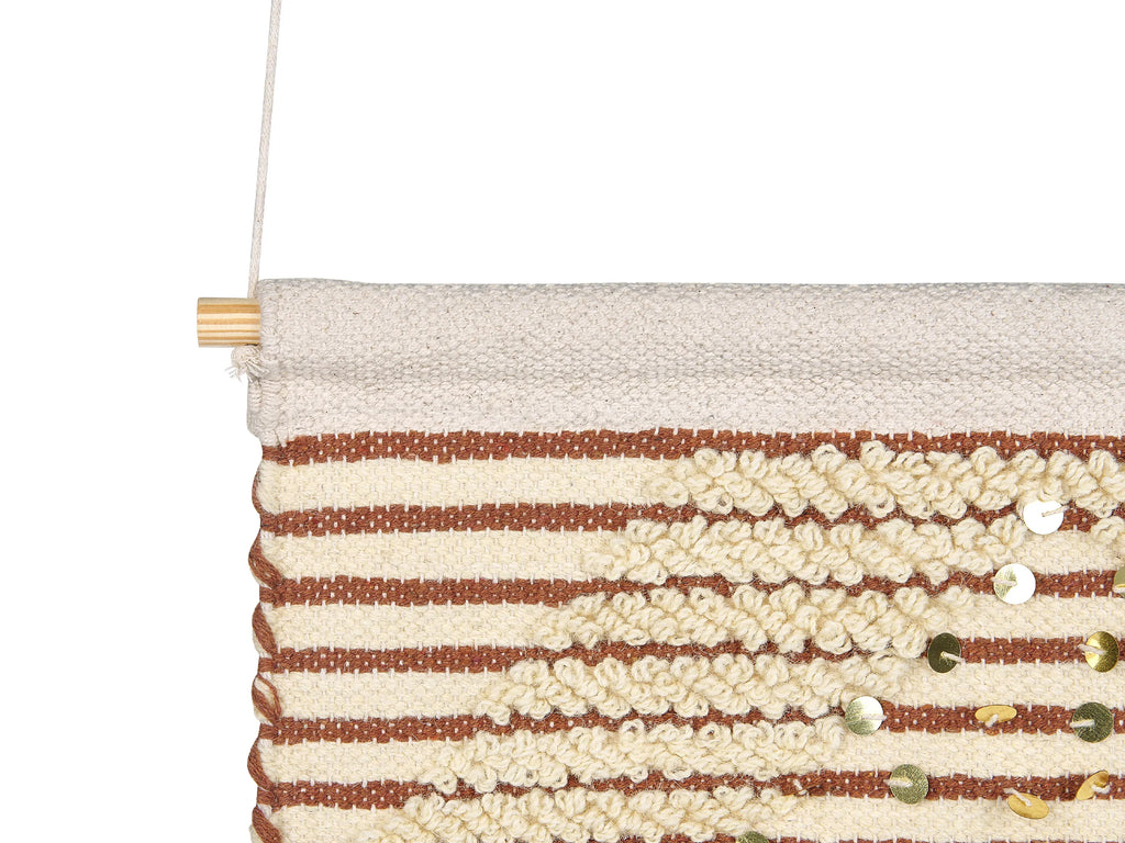Décoration murale en tissu Coton 75 cm Beige