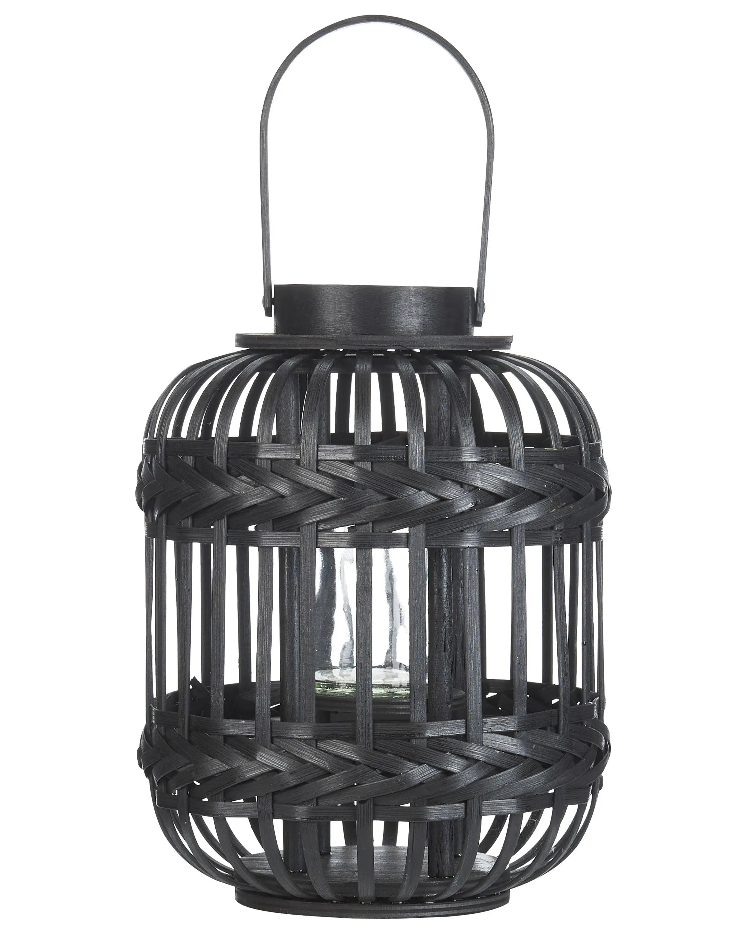 Lanterna  Bamb 30 cm Nero
