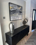 Stampa su tela Motivo astratto 83 x 103 cm Grigio