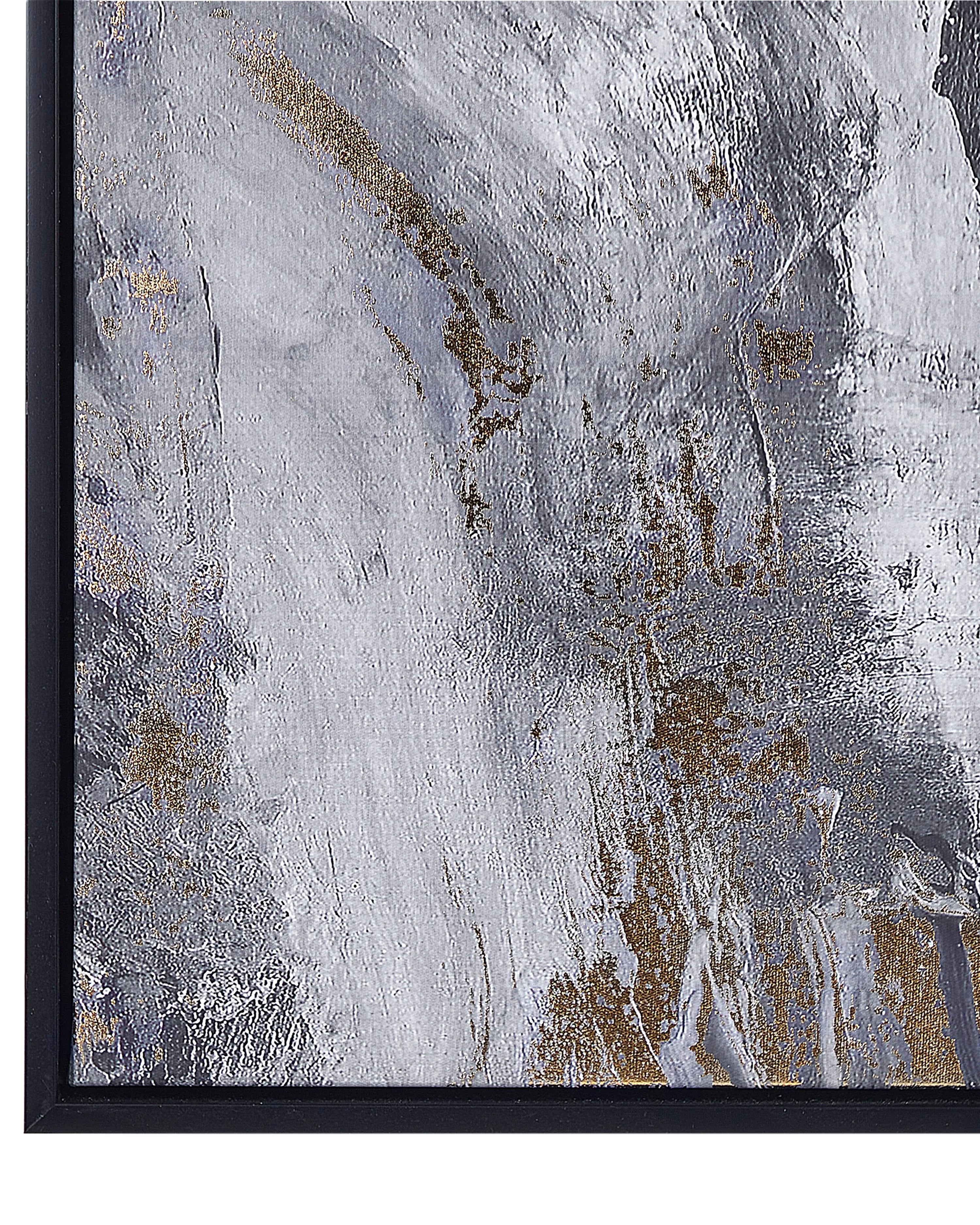 Stampa su tela Motivo astratto 83 x 103 cm Grigio