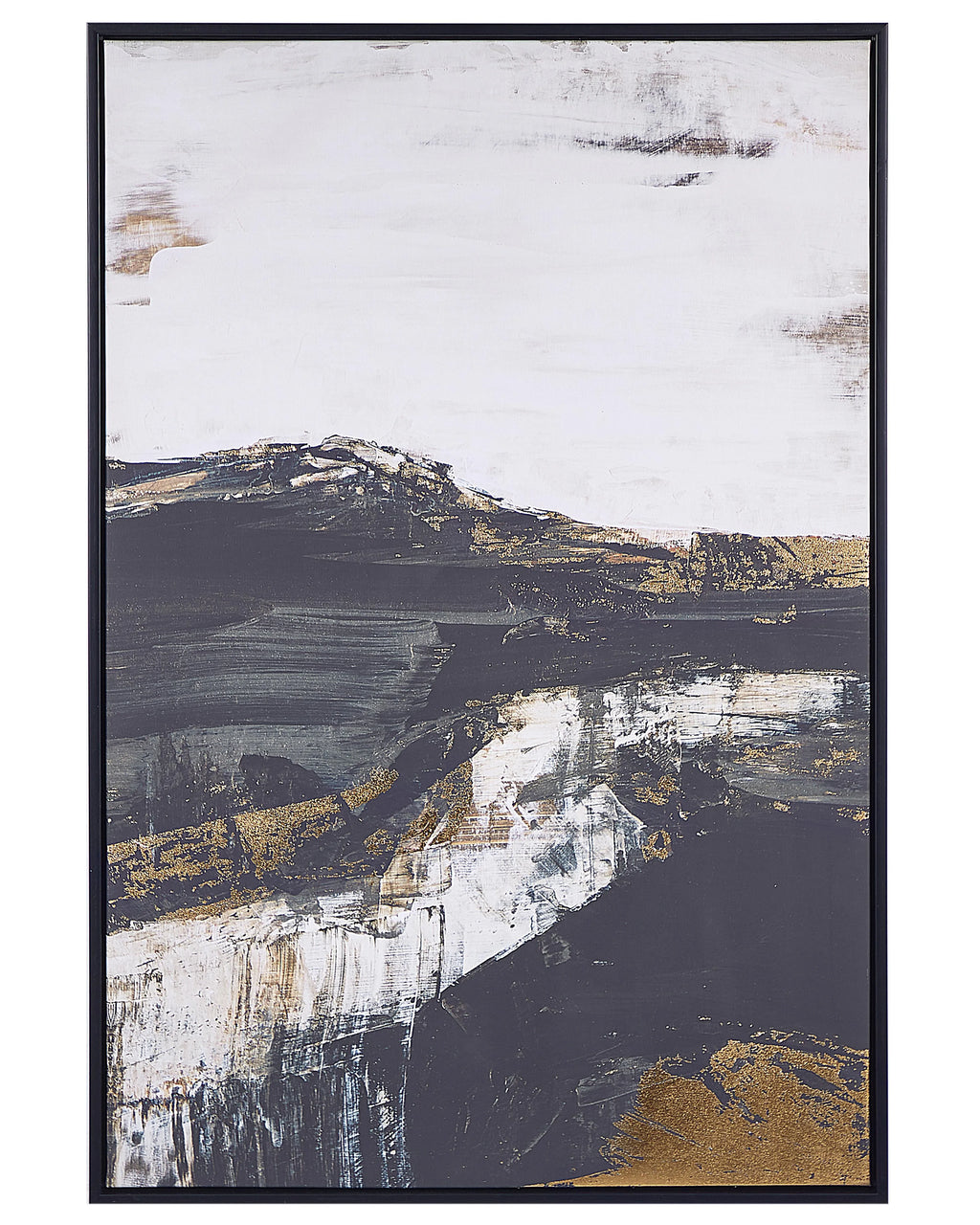 Stampa su tela  Motivo astratto 63 x 93 cm Nero