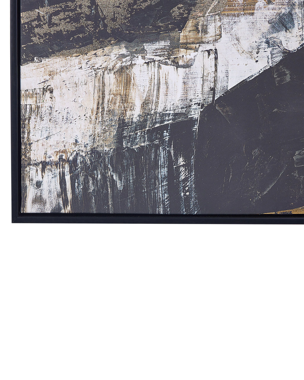 Impression sur toile Motif abstrait 63 x 93 cm Noir